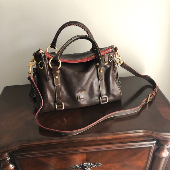 Dooney & Bourke Brown Tmoro Small Florentine Bag - Picture 1 of 7